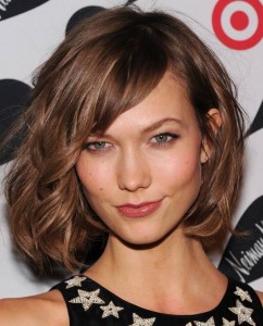 Karlie Kloss Side Swept Bangs